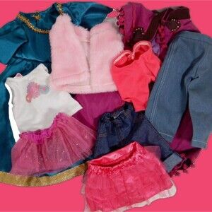 18" Girl Doll Clothes No Brand Tags Dress Pants Cape Fit 18" Dolls